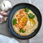 Homemade Hummus with a dash of Mix Chiltepín or Mix Fino on Salmas